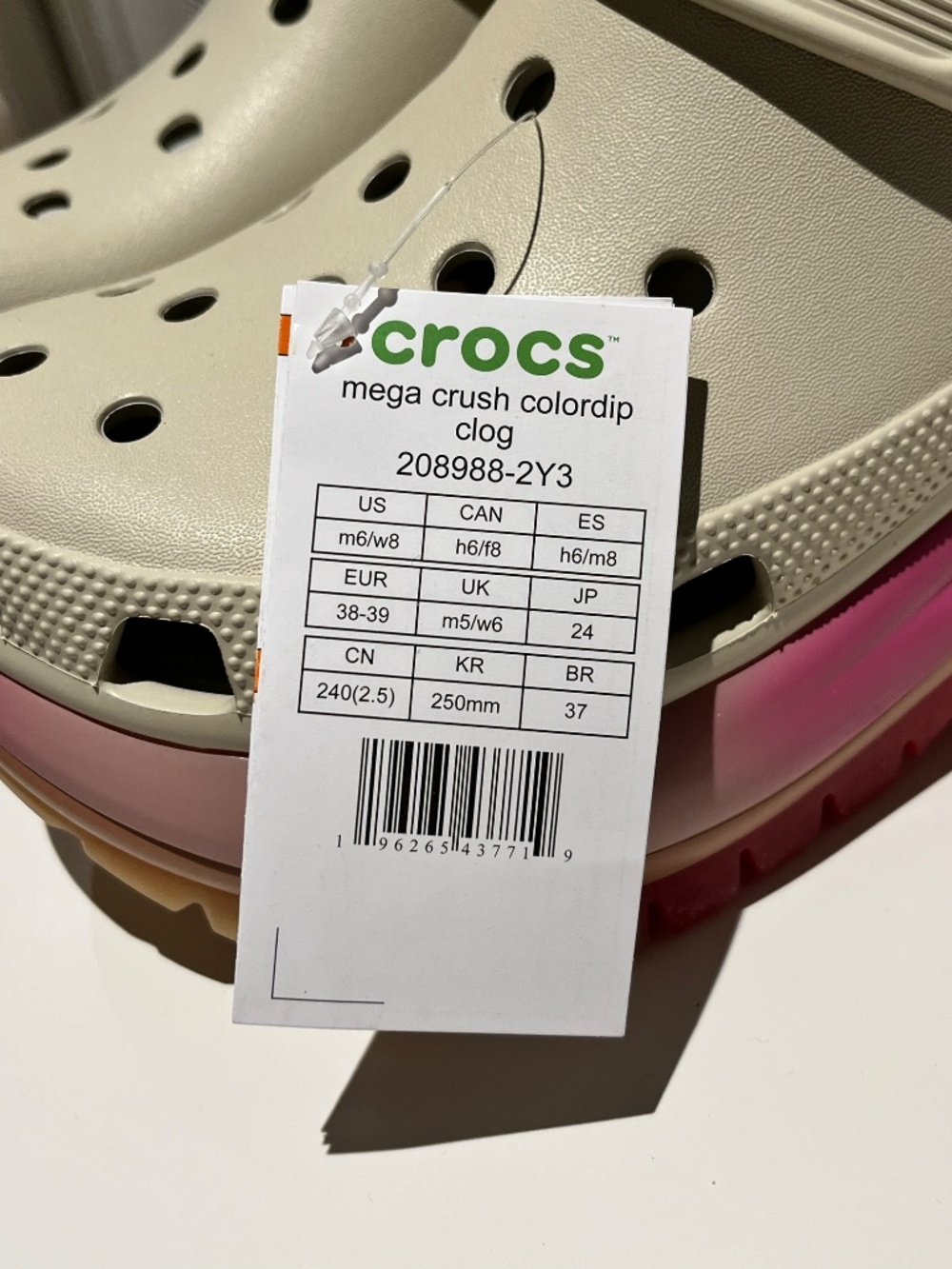 Crocs mega Crush Colour Dip Clog - Picture 5 of 5